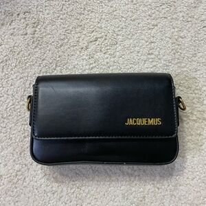Jacquemus Black Mini Bag with Gold Accents